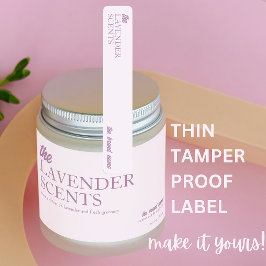 Lavender Thin Candle Tamper Proof Seal Klistermärke