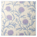 Lavender Thistle Blommigt Flower Mönster Kakelplatta<br><div class="desc">Ett vackert tema. I söt lavender och blått är denna slående,  inspirerade utformning en mjuk och söt tar på sig en blomma mönster.</div>
