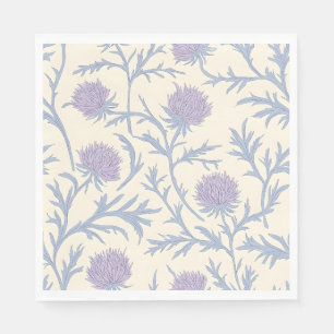 Lavender Thistle Blommigt Flower Mönster Pappersservett