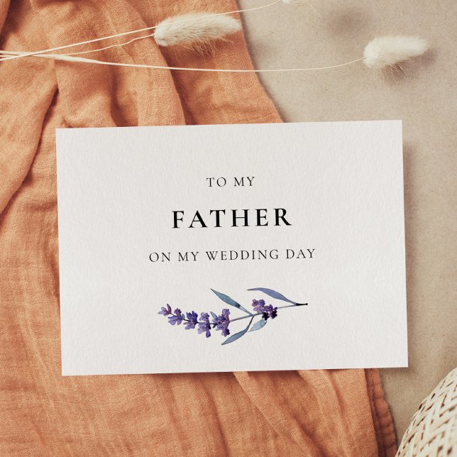Lavender till Far på mitt Bröllopsdag-kort Inbjudningar (Skapare uppladdad)