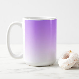 Lavender till White Ombre Gradient Mönster Kaffemugg