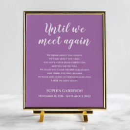Lavender tills vi träffas igen Firande i livet Poster