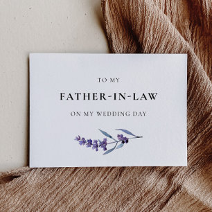 Lavender to My Far in Law Bröllopsdag Card Inbjudningar