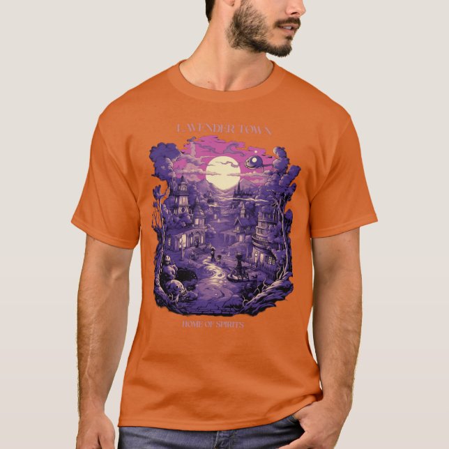 Lavender town Home of spirits T Shirt (Framsida)
