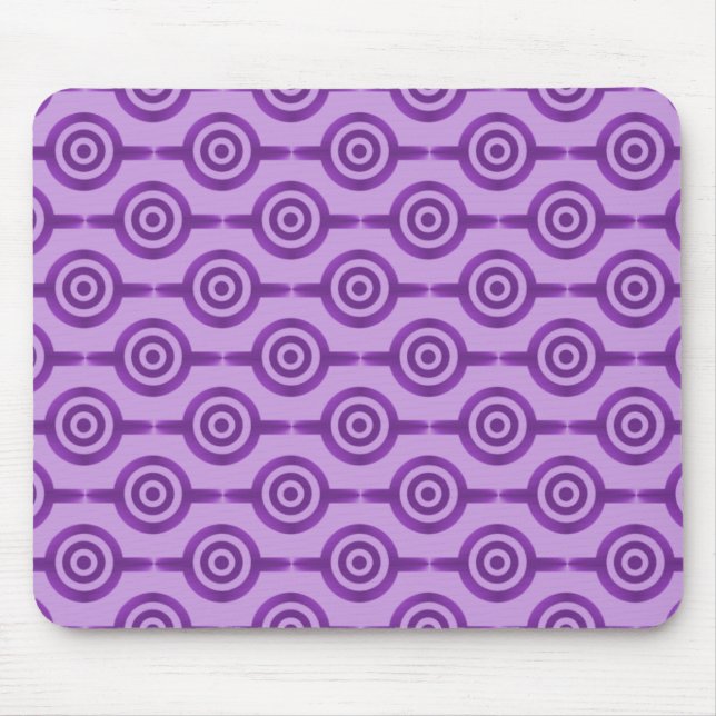 Lavender Trendig Circles Mousepad Musmatta (Framsidan)