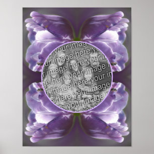 Lavender Tulip Tiny Bee Skapa ditt eget foto Poster