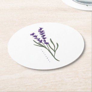 Lavender Underlägg Papper Rund