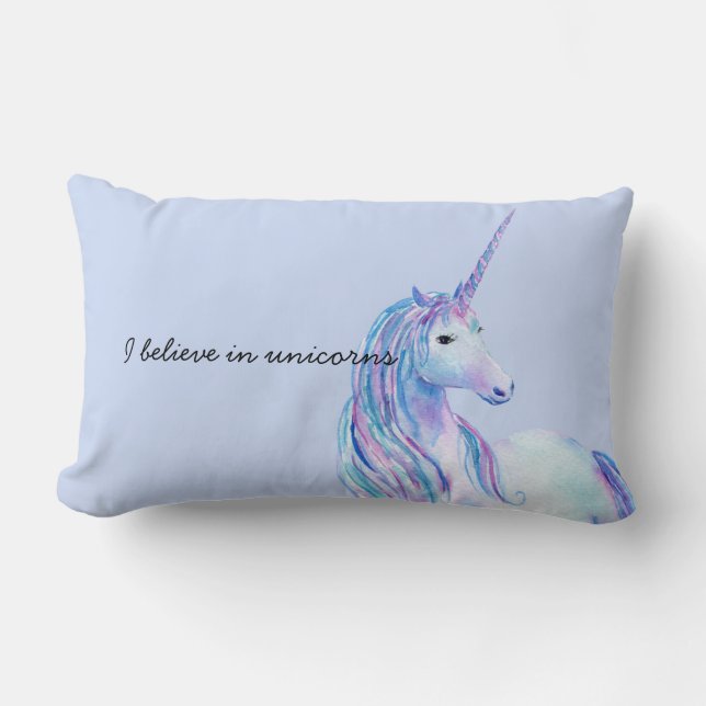 Lavender Unicorn Lumbarkudde (Framsida)