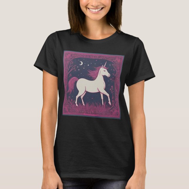 Lavender Unicorn T Shirt (Framsida)