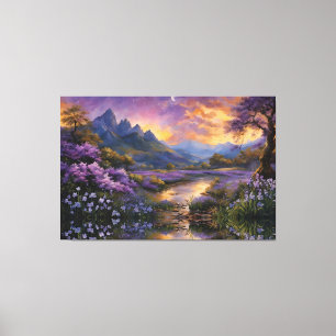 Lavender Valley vid Dawn Canvastryck