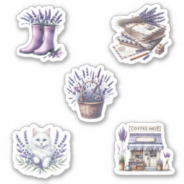 Lavender Vår Sticker Lakan Klistermärken