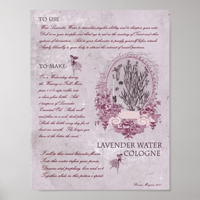 LAVENDER VATTEN COLOGNE POSTER (Framsidan)