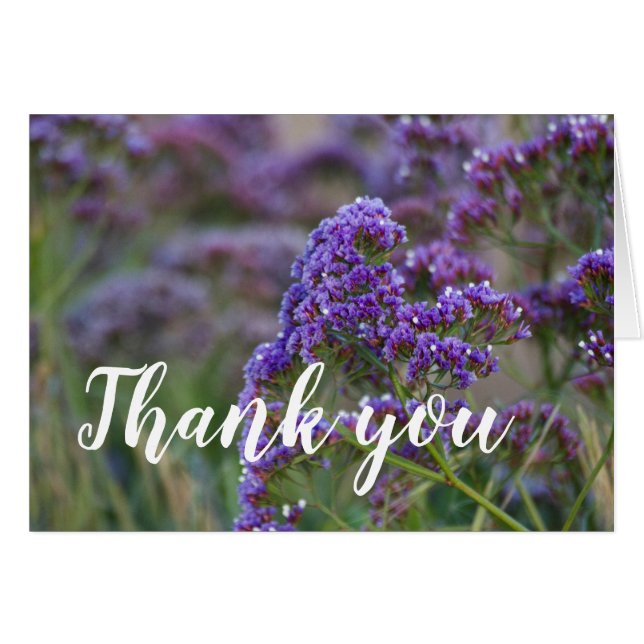 Lavender vid oceanen, tack hälsningskort (Framsidan Horizontal)