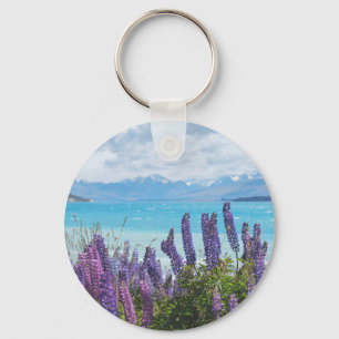 lavender vid sjö-kusten nyckelring