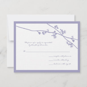 Lavender Vild Flower Grenar Bröllop OSA Kort