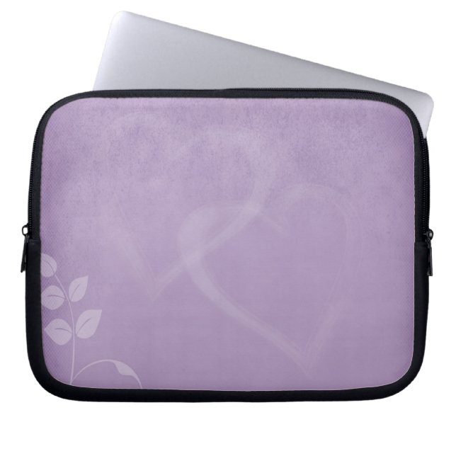 Lavender Vintage Laptop Sleeve (Framsidan)