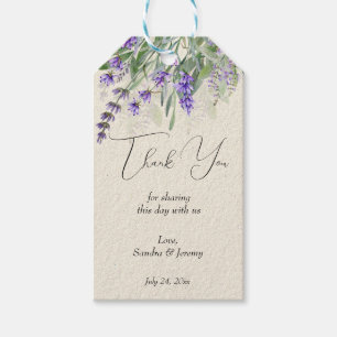 Lavender vintage på landsbygden presentetikett