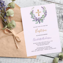 Lavender violet blommigt greenery girl kor Baptism