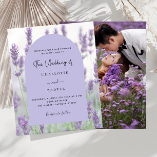 Lavender violet blommigts Arch-fotobudget bröllop