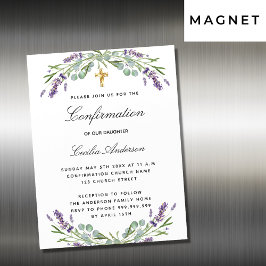 Lavender violet blommigts lyx magnetisk inbjudningskort