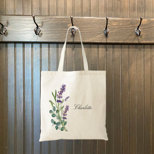 Lavender violet eucalyptus greenery-blommor namn tygkasse