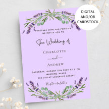 Lavender violet eucalyptus greenery bröllop