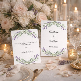 Lavender violet florals wedding tack kort