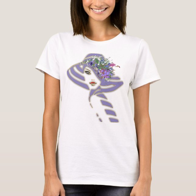 Lavender - Violet Flower Bouquets T Shirt (Framsida)