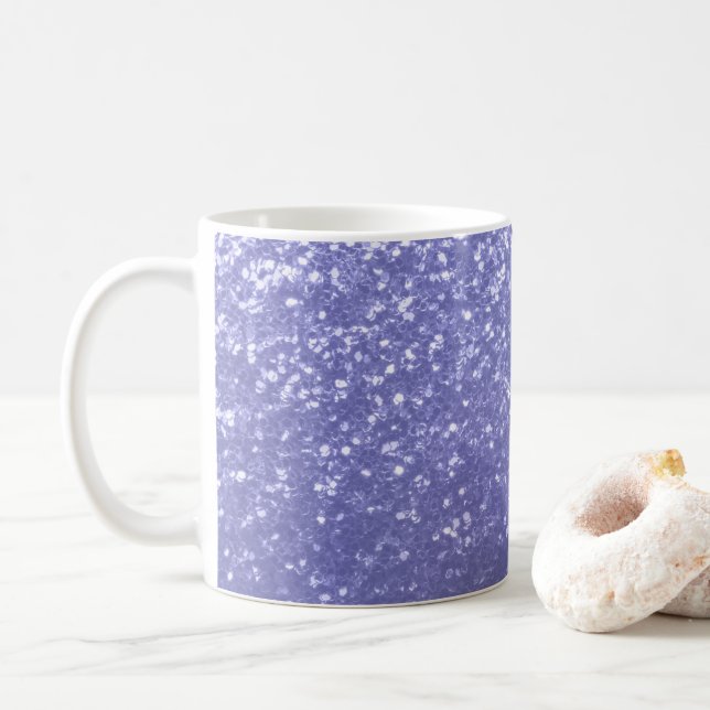 Lavender violet sparkles glitter bling kaffemugg (Med munk)