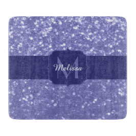 Lavender violet sparkles glitter bling Monogram