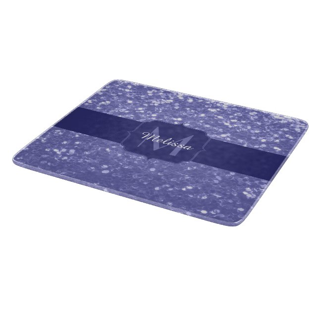Lavender violet sparkles glitter bling Monogram (Hörn)