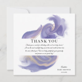 Lavender Watercolor Abstract Baby Shower Tack Kort