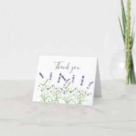 Lavender Watercolor Blommigt Bröllop Tack