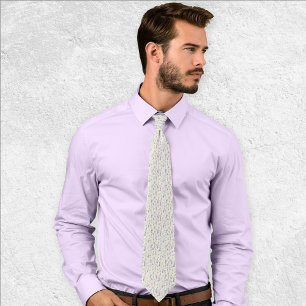 Lavender Watercolor Blommigt Lila blommor Mönster Slips