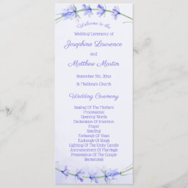 Lavender Watercolor Bröllop Ceremony-program Program