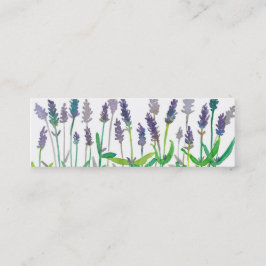 Lavender Watercolor Flowers Mini Visitkort
