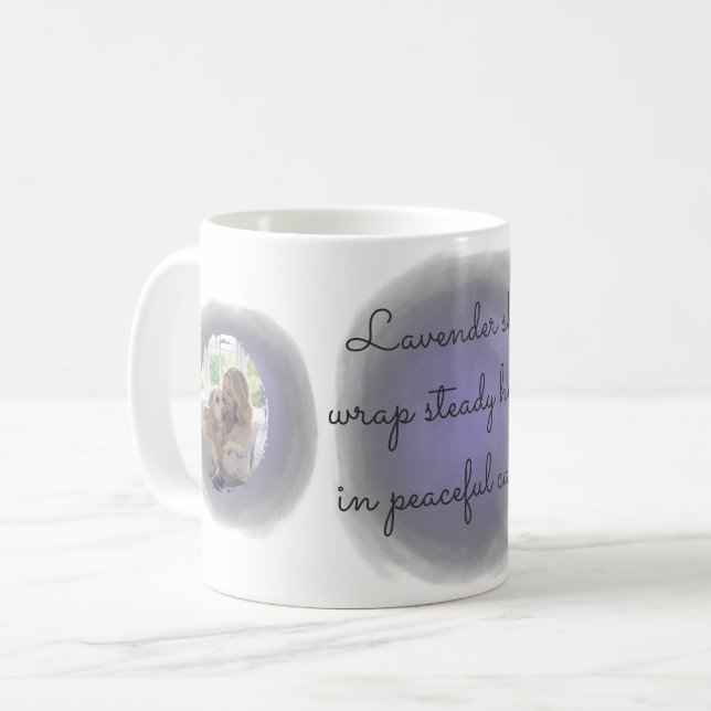 Lavender Watercolor Labrador Retriever Custom Name Kaffemugg (Framsida vänster)