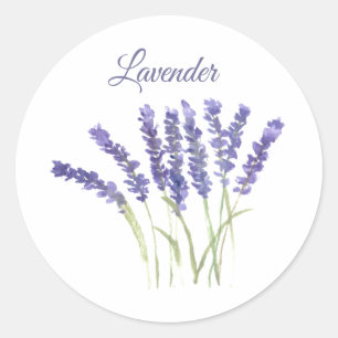 Lavender Watercolor Örters Kitchen Lila Runt Klistermärke