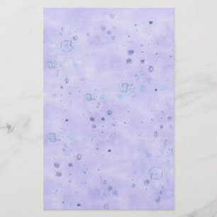 Lavender Watercolor Pastel Tvättar Spatter Brevpapper