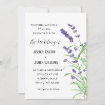 Lavender Watercolor Rustic Elegant bröllop