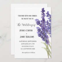 Lavender Watercolor Rustic Elegant bröllop