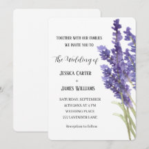 Lavender Watercolor Rustic Elegant bröllop