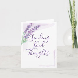 Lavender Watercolor Sending Kind Thout Kort