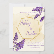 Lavender Wedding-inbjudan
