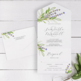 Lavender Wedding-inbjudningar med OSA