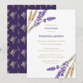 Lavender & Wheat Möhippa Inbjudningar