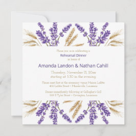 Lavender & Wheat Rehearsal Middag Inbjudningar