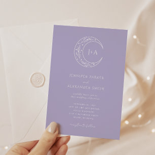 Lavender Whimsical Wedding bjudande Inbjudningar