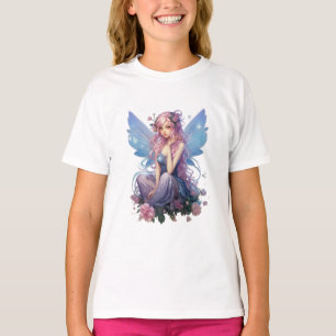 Lavender Whisper Fairy Illustration T Shirt