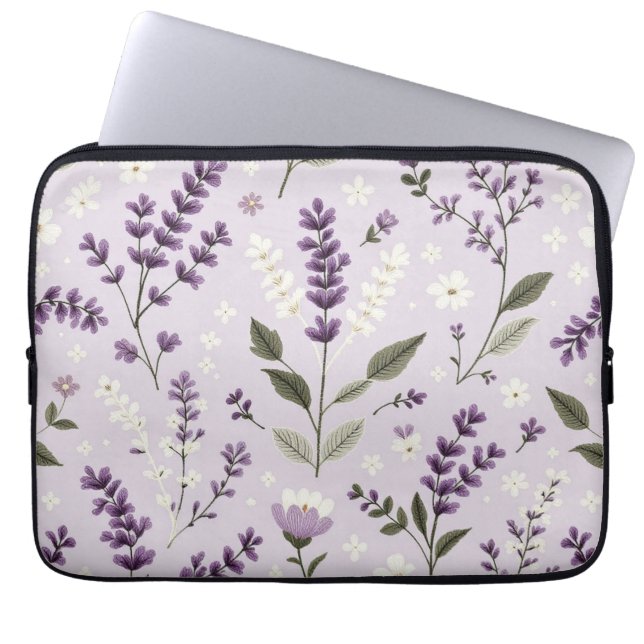 Lavender Whispers - 13 tum Botaniskt Laptop sleeve (Framsidan)